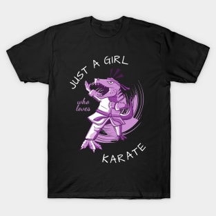 Just A Girl Who Loves Karate T-Shirt